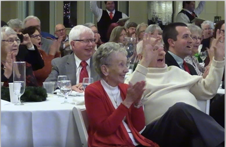 Columbus Ohio family magician Ron Spangler performs for a church holiday party